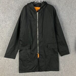 En Noir Jacket Men's Medium Long NWT Hooded 100% Cotton Embroidered M